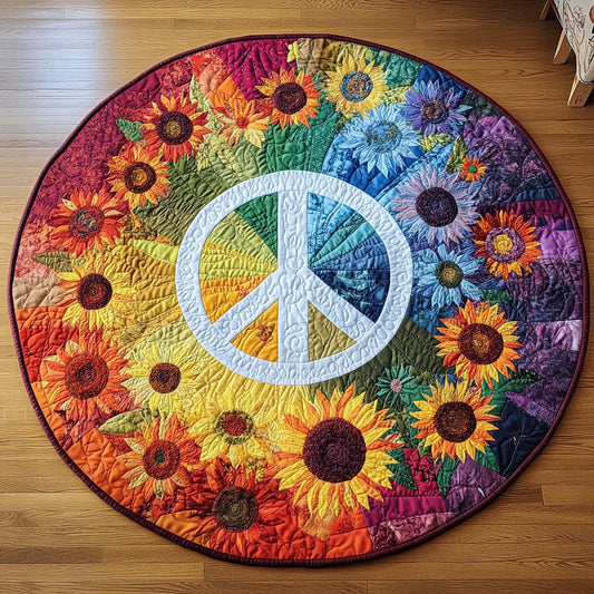 Sunshine Peace Quilted Round Mat NCU0NT5010