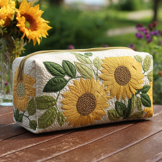 Sunshine Petals Quilted Makeup Bag NCU0PT9261