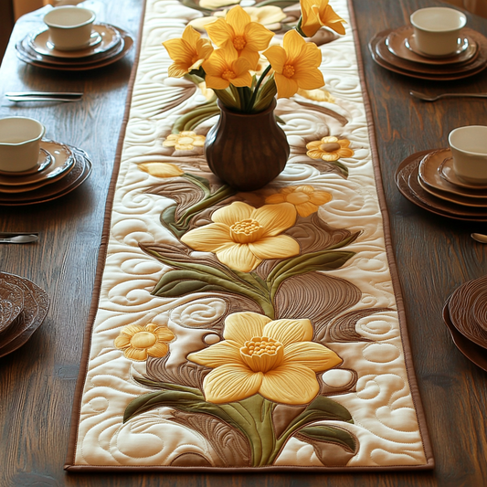 Sunshine Petals Quilted Table Runner NCU0DV4173