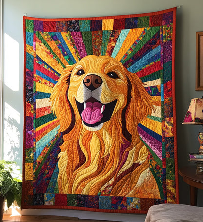 Golden Retriever Quilted Blanket NCU0VT23