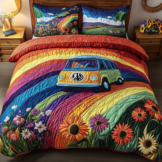 Sunshine Soul 3-Piece Quilted Bedding Set NCU0VL1385