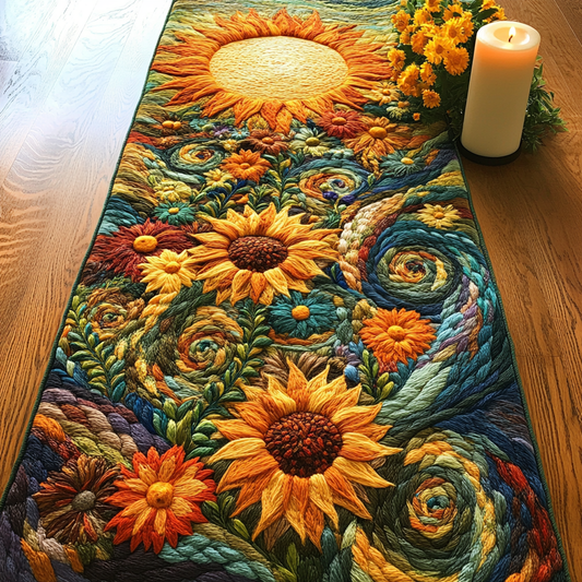 Sunshine Trails Quilted Table Runner NCU0VH4629