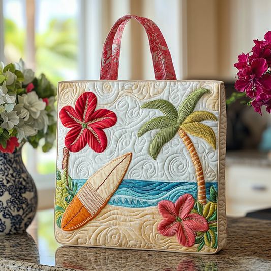 Surf Blossom Quilted Tote Bag NCU0VL2664