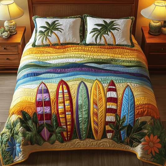 Surf Paradise Quilted Bedding Set NCU0TH2620