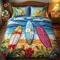 Surf Retreat 3-Piece Quilted Bedding Set NCU0VL1839