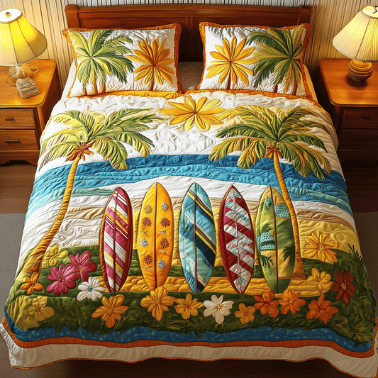 Surfboard Dreams Quilted Bedding Set NCU0TH2617