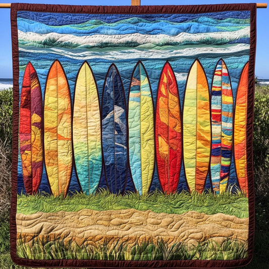 Surfboard Paradise Quilted Blanket NCU0NT6626