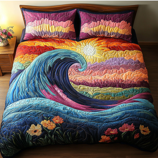 Surfer Dream 3-Piece Quilted Bedding Set NCU0DK6005