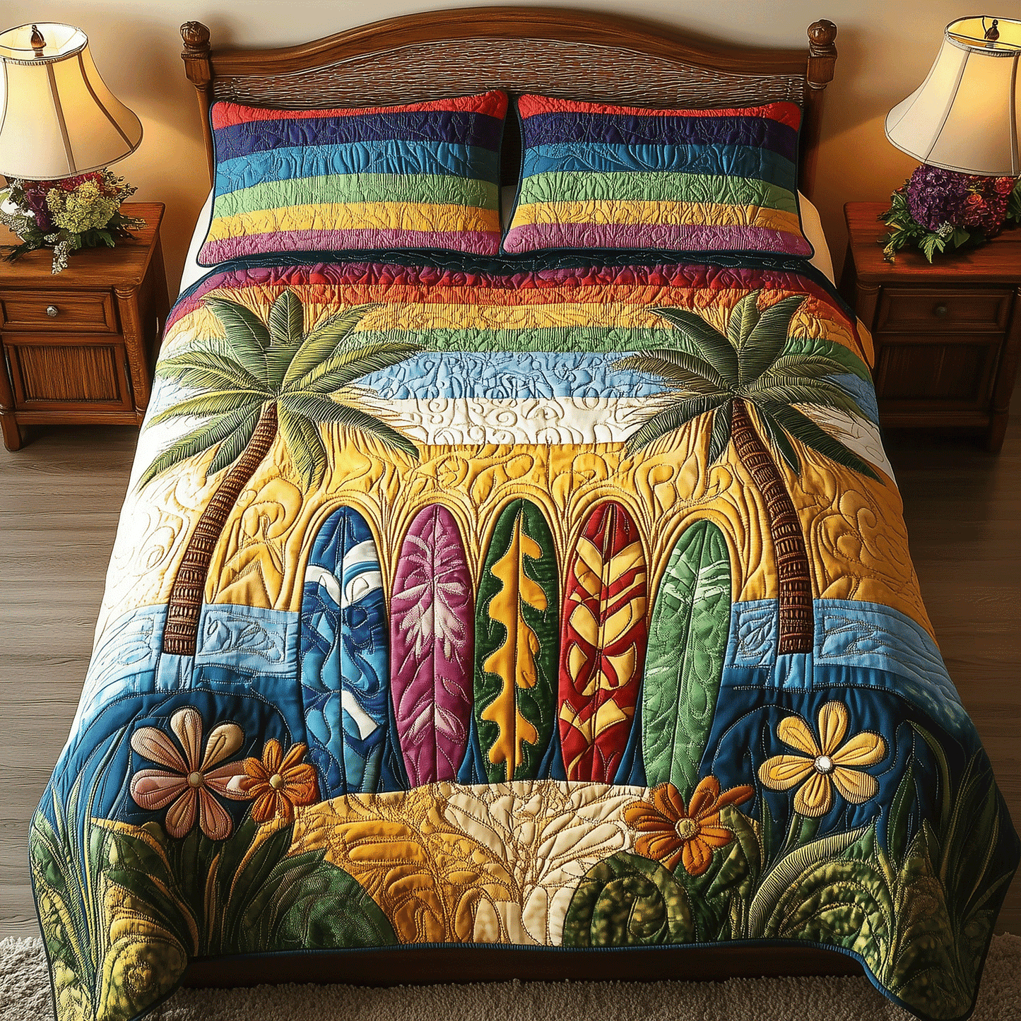 Surfside Escape Quilted Bedding Set NCU0TH2621