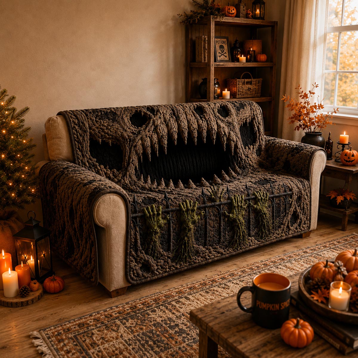 Swamp Beast Quilted Sofa Cover NCU0DV9874