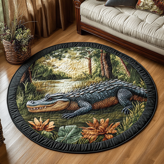 Swamp Style Quilted Round Mat NCU0VH5116