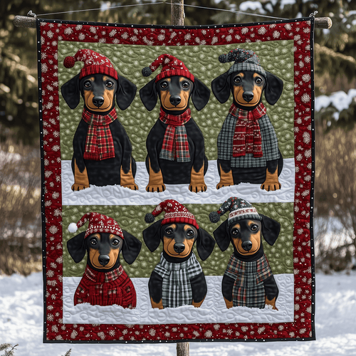 Sweater Doxie Art Quilt Hanging NCU0TH1573