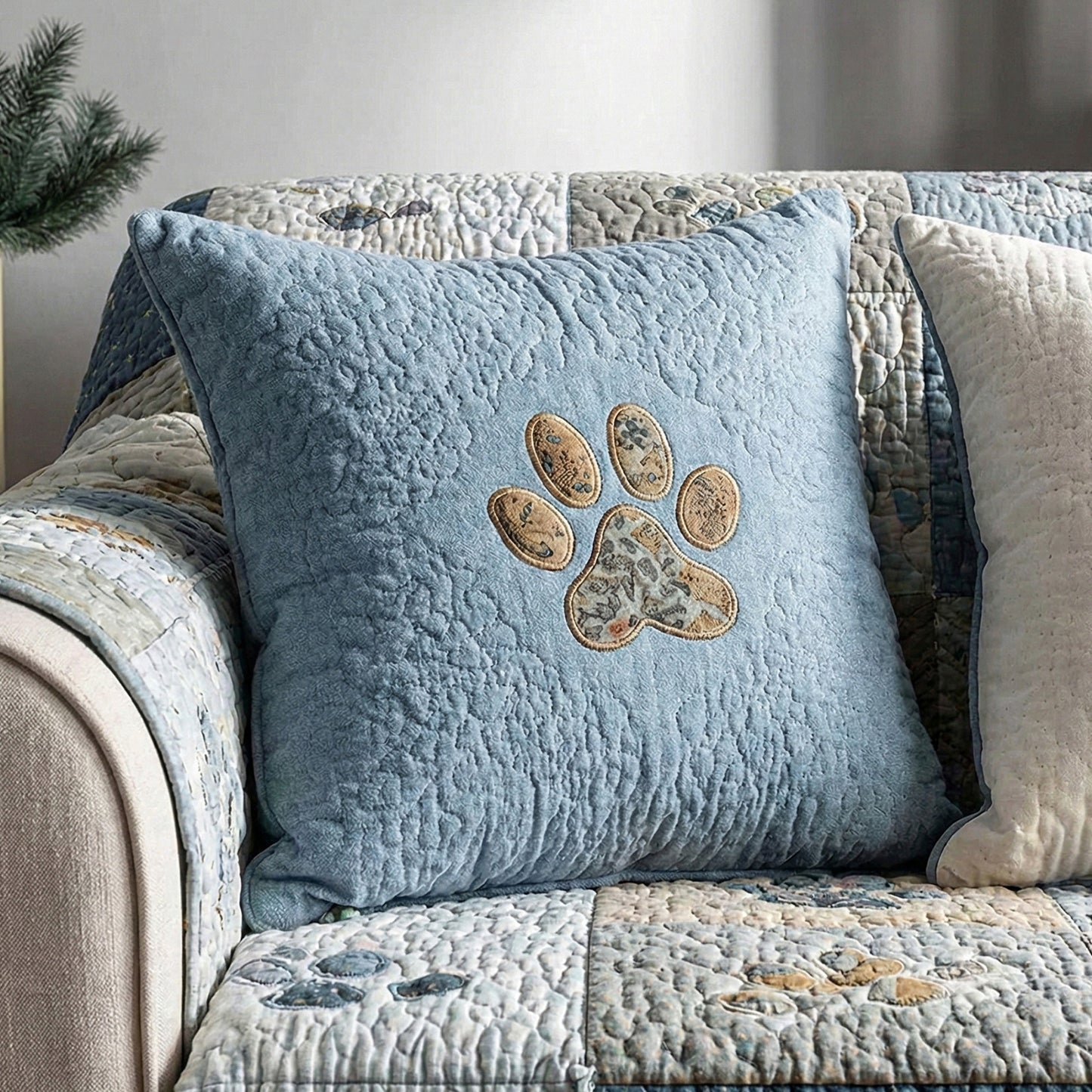 Sweet Paw Prints V3 Quilted Pillow Case NCU0NT11199