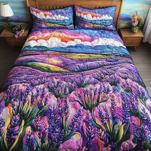 Sweet Bloom 3-Piece Quilted Bedding Set NCU0DK6871