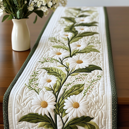 Sweet Daisy Quilted Table Runner NCU0VL2015