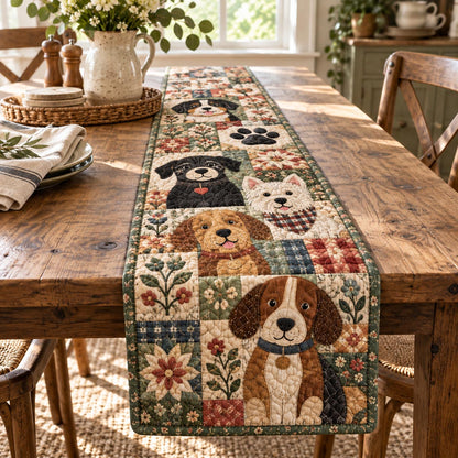 Sweet Dog Garden Quilted Table Runner NCU0DV10460