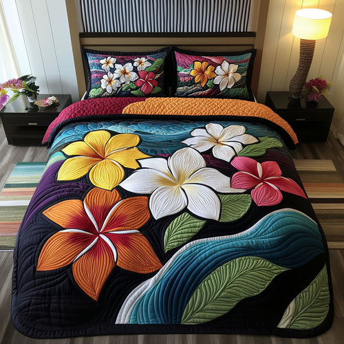 Sweet Fragrance 3-Piece Quilted Bedding Set NCU0PT6584