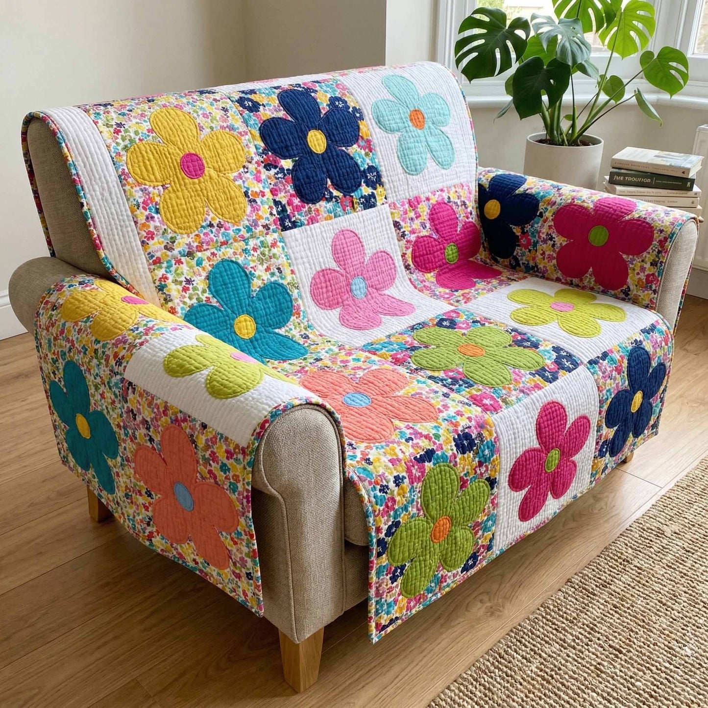 Sweet Garden Quilted Sofa Cover NCU0XD2504