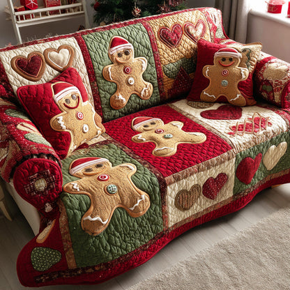 Sweet Ginger Quilted Sofa Cover NCU0TD1896