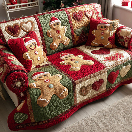 Sweet Ginger Quilted Sofa Cover NCU0TD1896