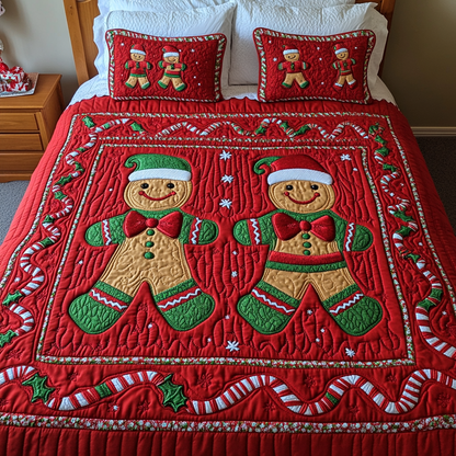 Sweet Ginger Village 3-Piece Quilted Bedding Set NCU0DK2223