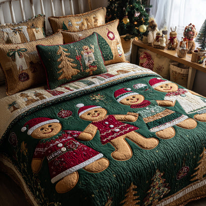 Sweet Holiday Magic 3-Piece Quilted Bedding Set NCU0DV7649
