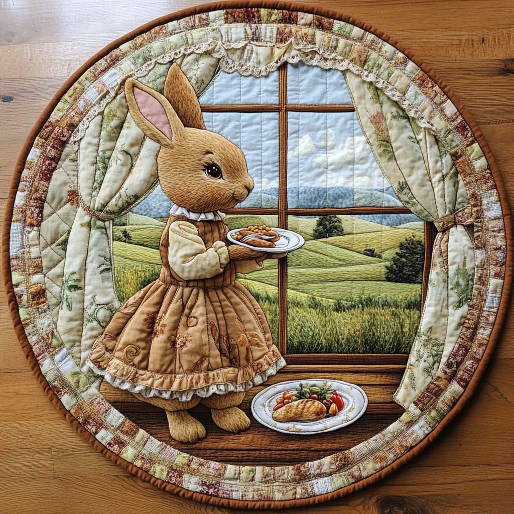 Sweet Hop Quilted Round Mat NCU0NT8097