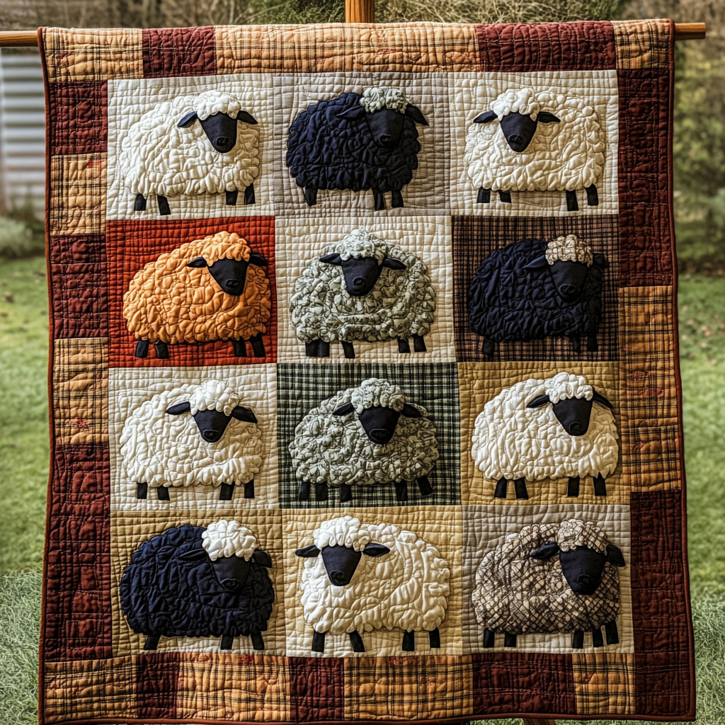 Sweet Lamb Rest Quilted Blanket NCU0DK2950