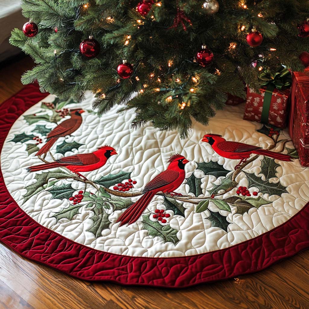 Sweet Memories Christmas Quilted Tree Skirt NCU0NT11114