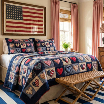 Sweet Moments 3-Piece Quilted Bedding Set NCU0DV9239