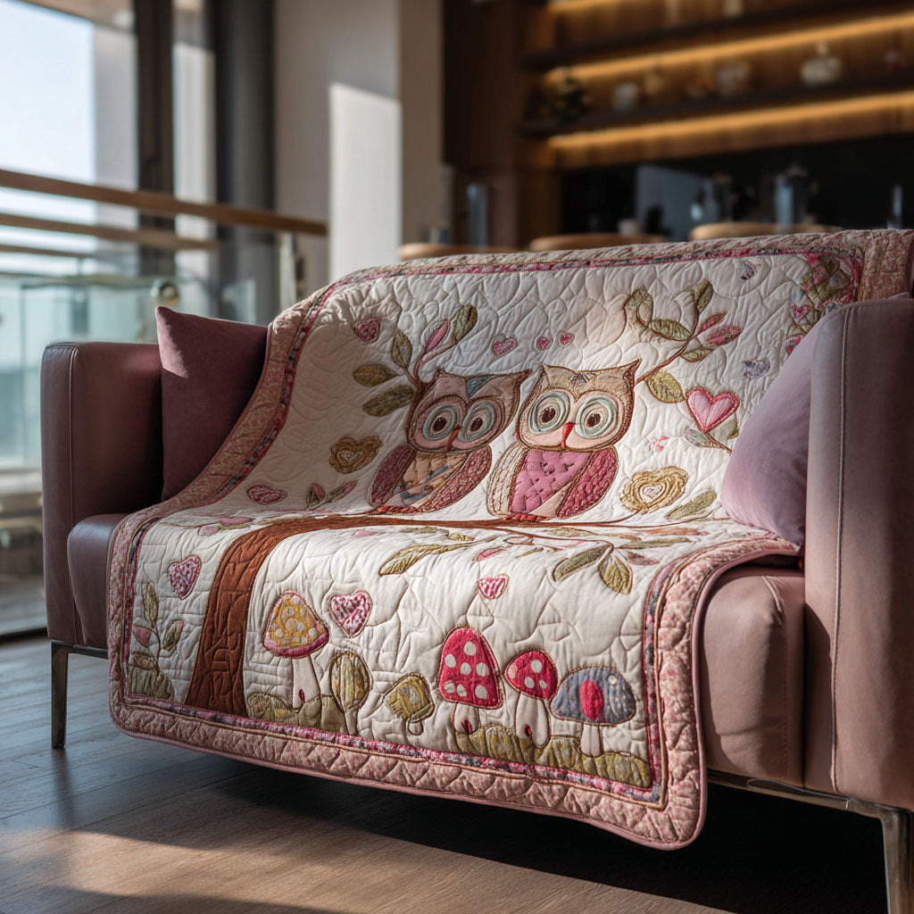 Sweet Owls Quilted Blanket NCU0PT11026