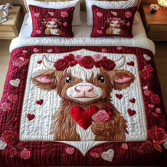 Sweet Pasture 3-Piece Quilted Bedding Set NCU0VH1345