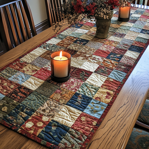 Sweet Patterns Quilted Table Runner NCU0VH2082