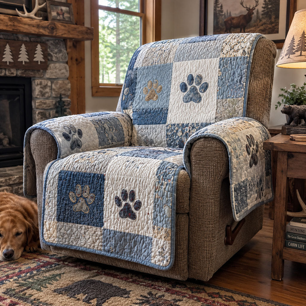 Sweet Paw Prints Quilted Sofa Cover NCU0NT11199