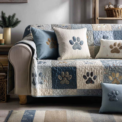 Pet Paw Quilted Sofa Cover NCU0VT338