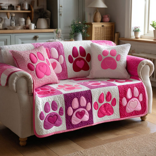 Sweet Paw Quilted Sofa Cover NCU0TV1418