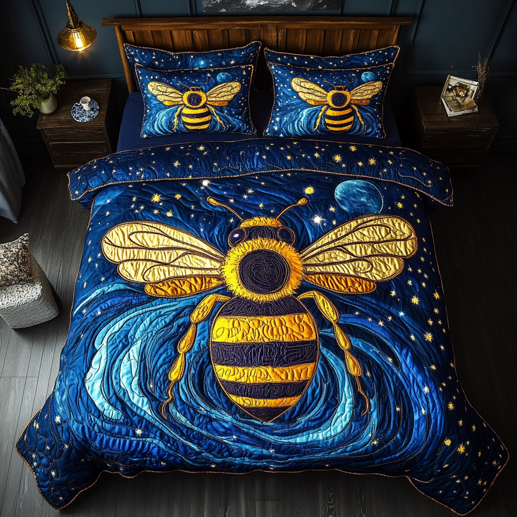 Sweet Pollen 3-Piece Quilted Bedding Set NCU0DK5013