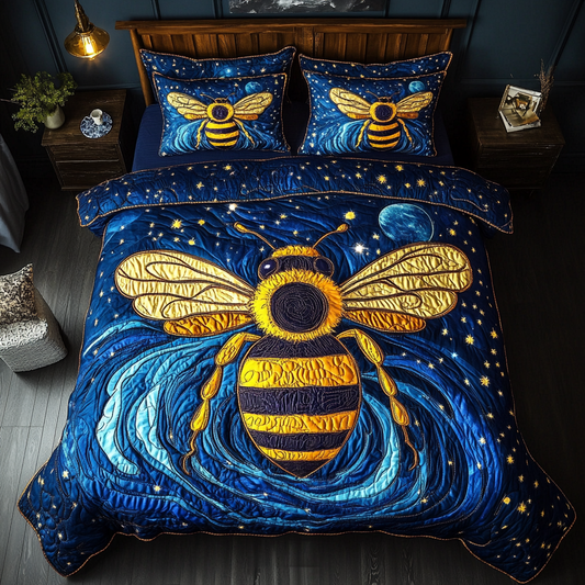 Sweet Pollen 3-Piece Quilted Bedding Set NCU0DK5013