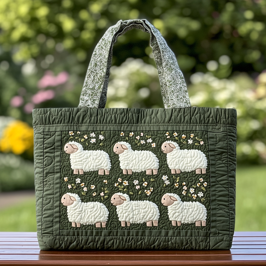 Sweet Sheep Quilted Tote Bag NCU0DK9011