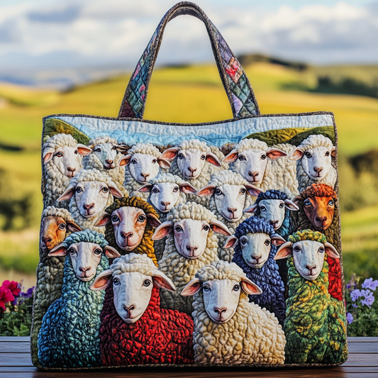 Sweet Sheep Quilted Tote Bag NCU0DK9565