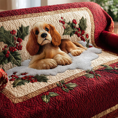 Sweet Spaniel Days Quilted Sofa Cover NCU0PT10005