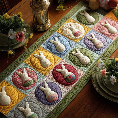 Sweet Spring Hoppers Quilted Table Runner NCU0PT11393