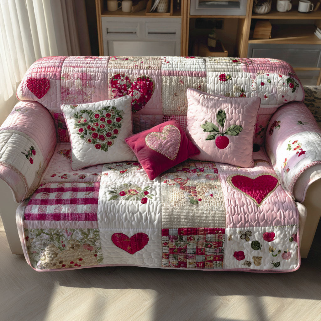 Sweetheart Garden Quilted Sofa Cover NCU0PT10600