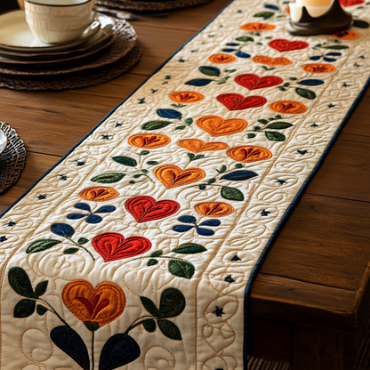 Sweetheart Stitch Quilted Table Runner NCU0VH2800