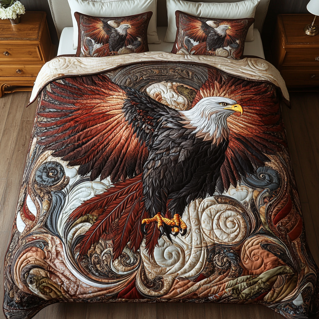 Swift Wing 3-Piece Quilted Bedding Set NCU0VH1731