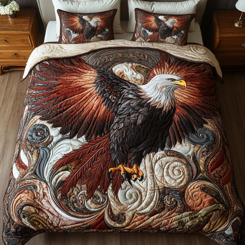 Swift Wing 3-Piece Quilted Bedding Set NCU0VH1731