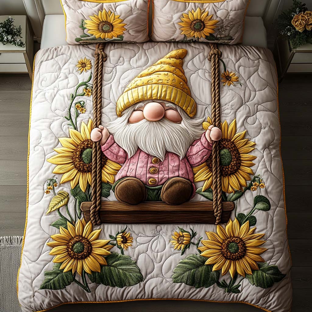 Swinging Joy 3-Piece Quilted Bedding Set NCU0NT2368