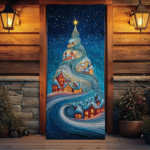 Swirl Village Tree Quilted Door Cover NCU0PT10797