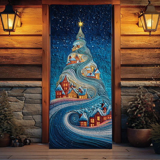 Swirl Village Tree Quilted Door Cover NCU0PT10797