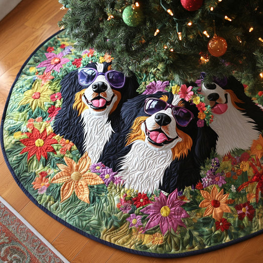 Swiss Meadows Quilted Christmas Tree Skirt NCU0PT2594